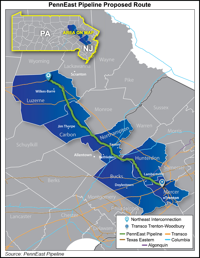 PennEast Pipeline proposed route