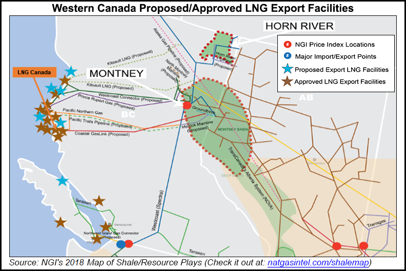 Western Canada Proposed / Approved LNG Export Facilities Map