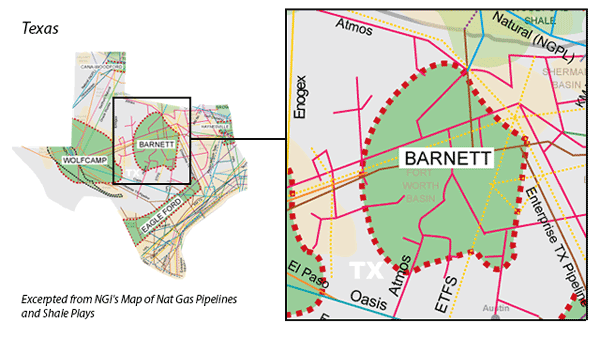 Barnett Shale map