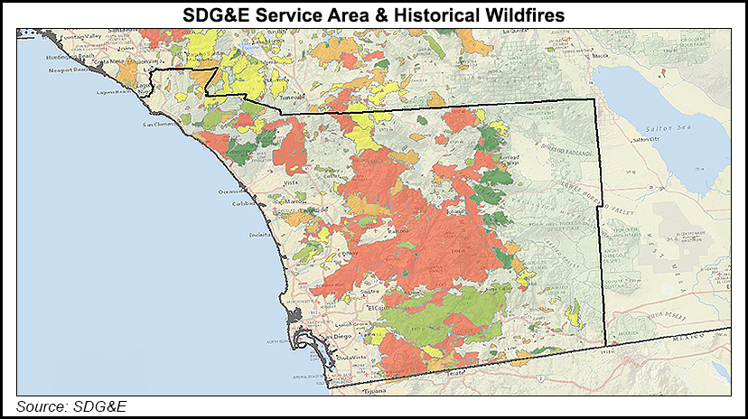 SDG&E Service Area & Historical Wildfires
