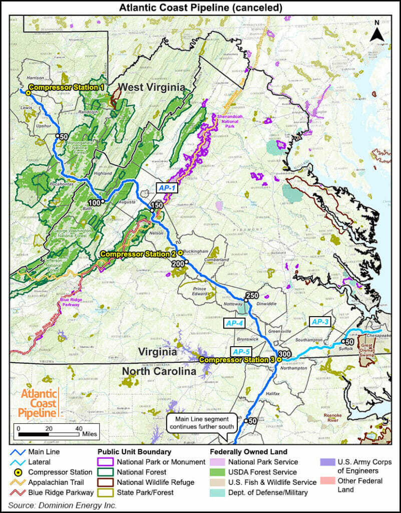 Atlantic Coast Pipeline map
