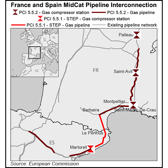 Enakas de España confirma trabajos renovados en la conexión de gas natural con Francia